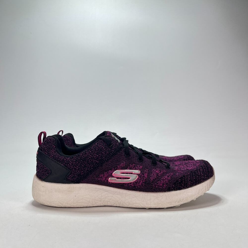 Skechers Burst Black Pink Running Shoes Memory Foam 12433TX Women's Size 8